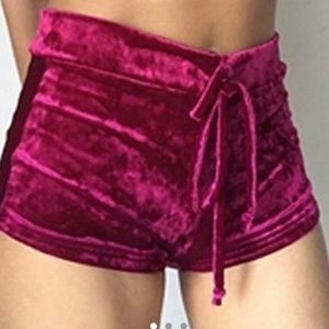 Velvet shorts